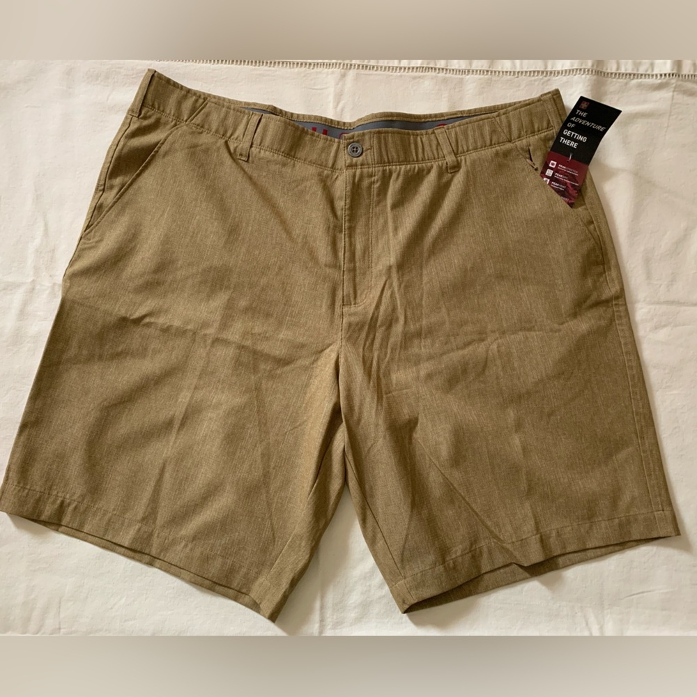 Swisstech Big Mens Bermuda Shorts Lightweight Stretch In Brown Size 44 NWT🖤